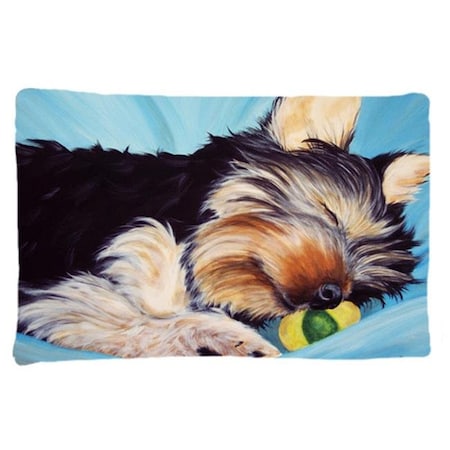 Carolines Treasures Carolines Treasures AMB1075PILLOWCASE Naptime Yorkie Yorkshire Terrier Fabric Standard Pillowcase AMB1075PILLOWCASE